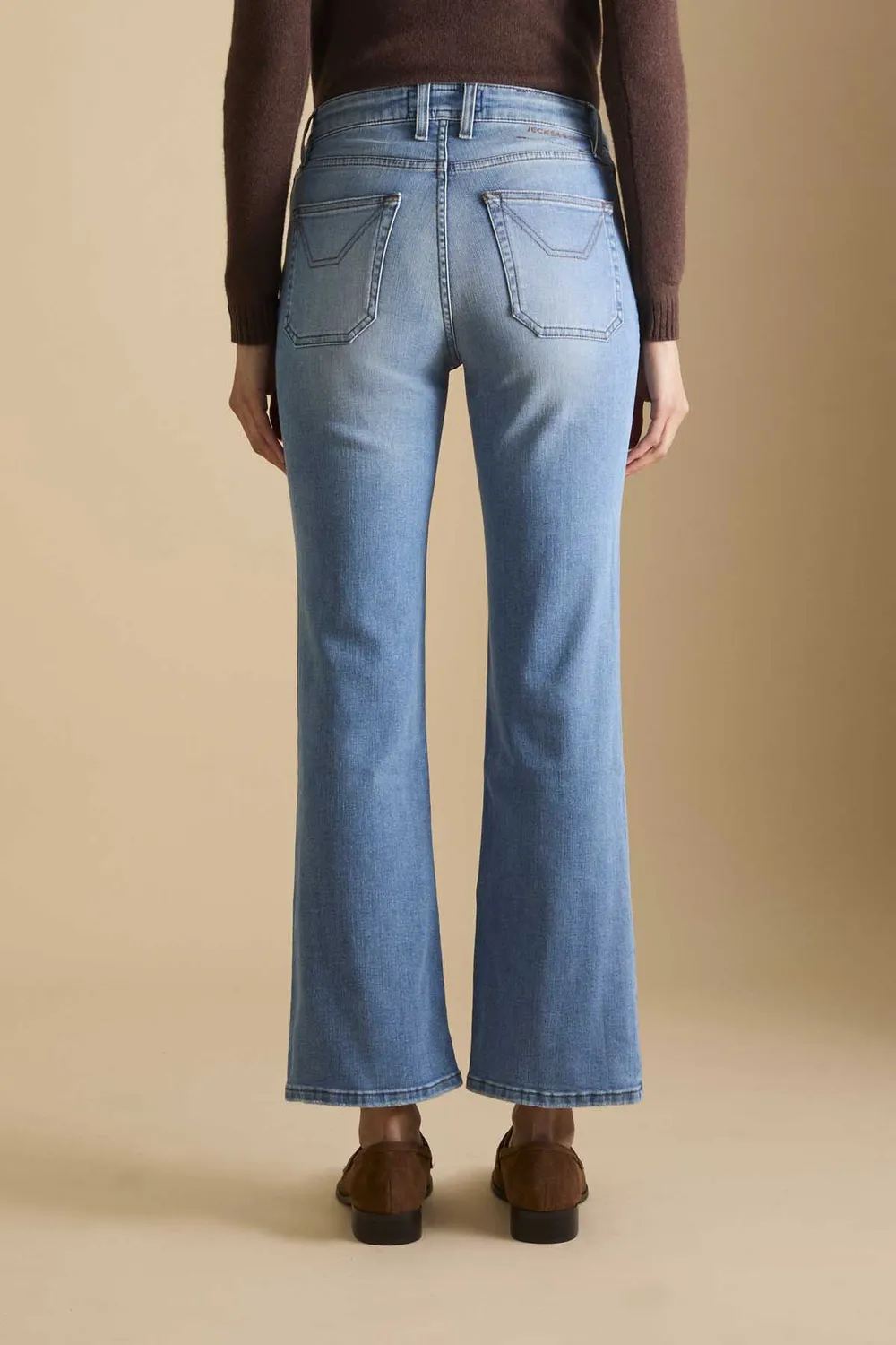 Jeckerson Janelle Jeans Damen Hellblau Flared Fit