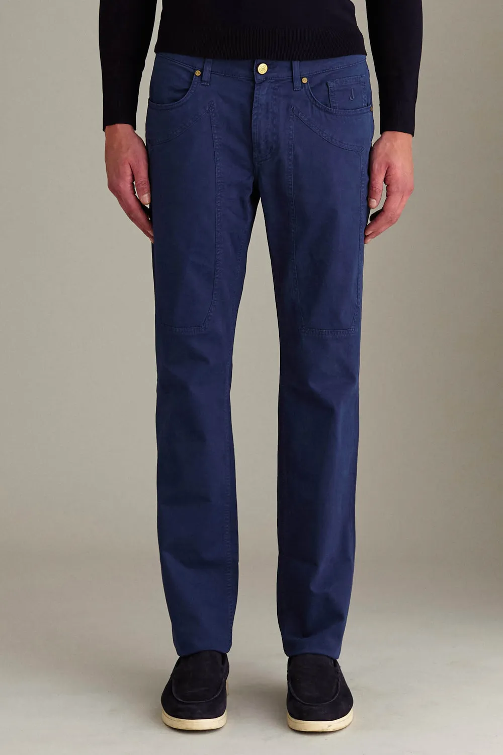 Jeckerson John Slim Fit Hose royalblau Satin Stretch