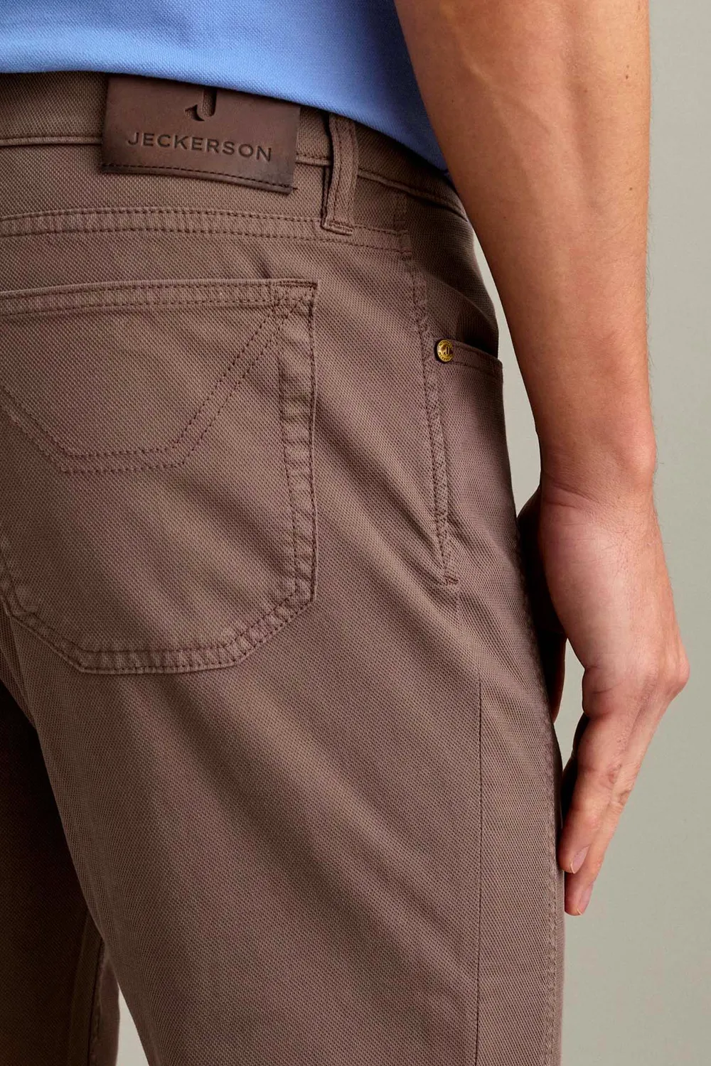 Jeckerson John Slim Fit Hose schokobraun Stretch
