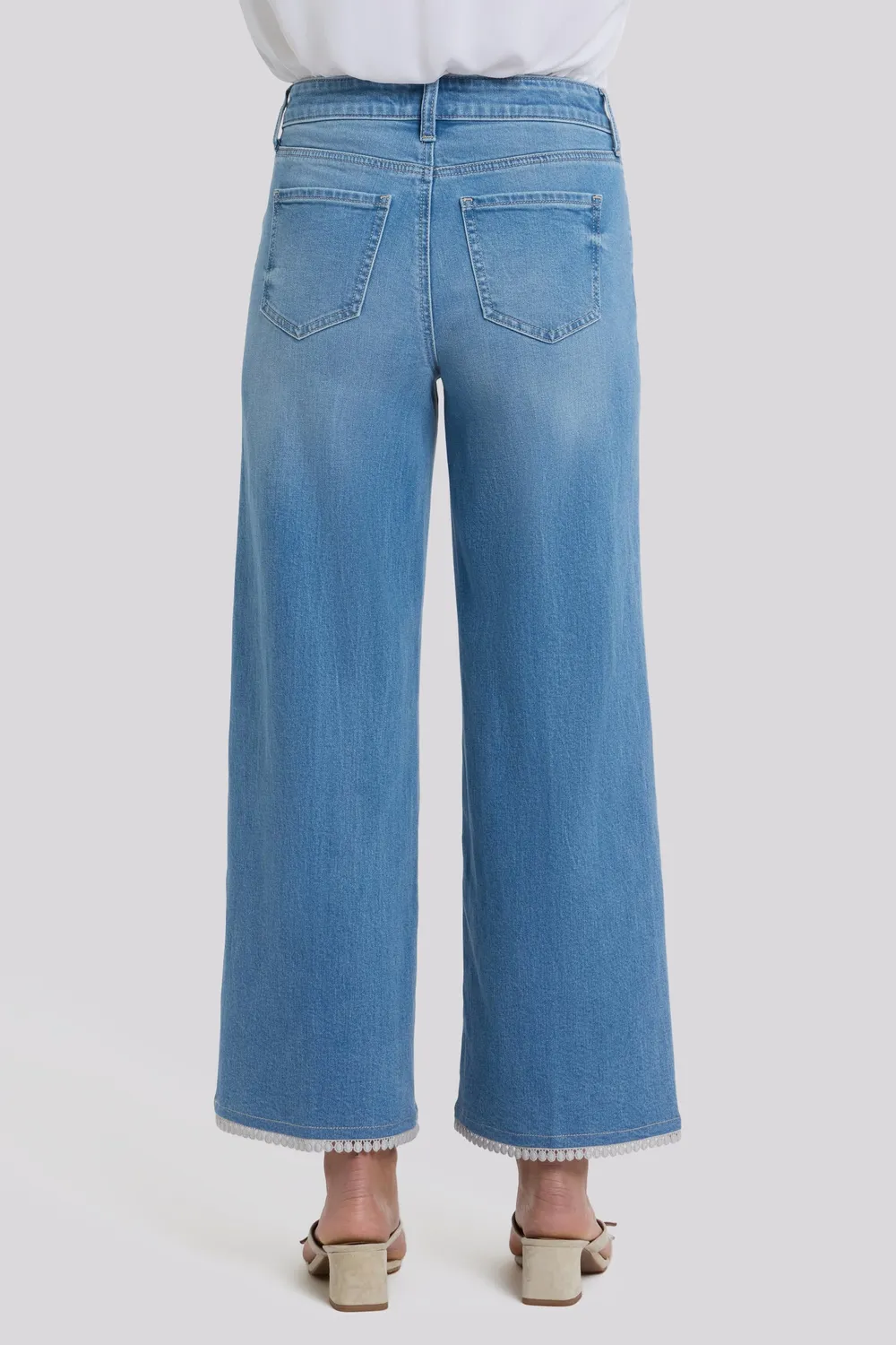 NYDJ Brodi Wide Leg Ankle Jeans Vista Lakes blau