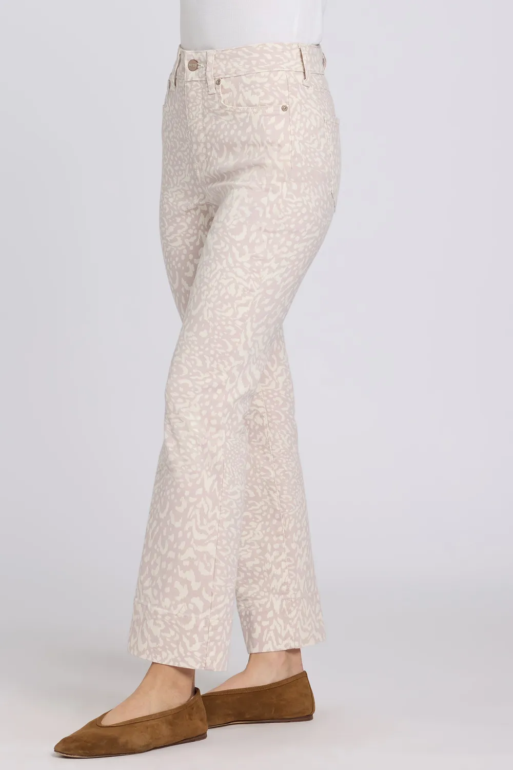 NYDJ Billie Mini Bootcut Petite Jeans Snow Leopard