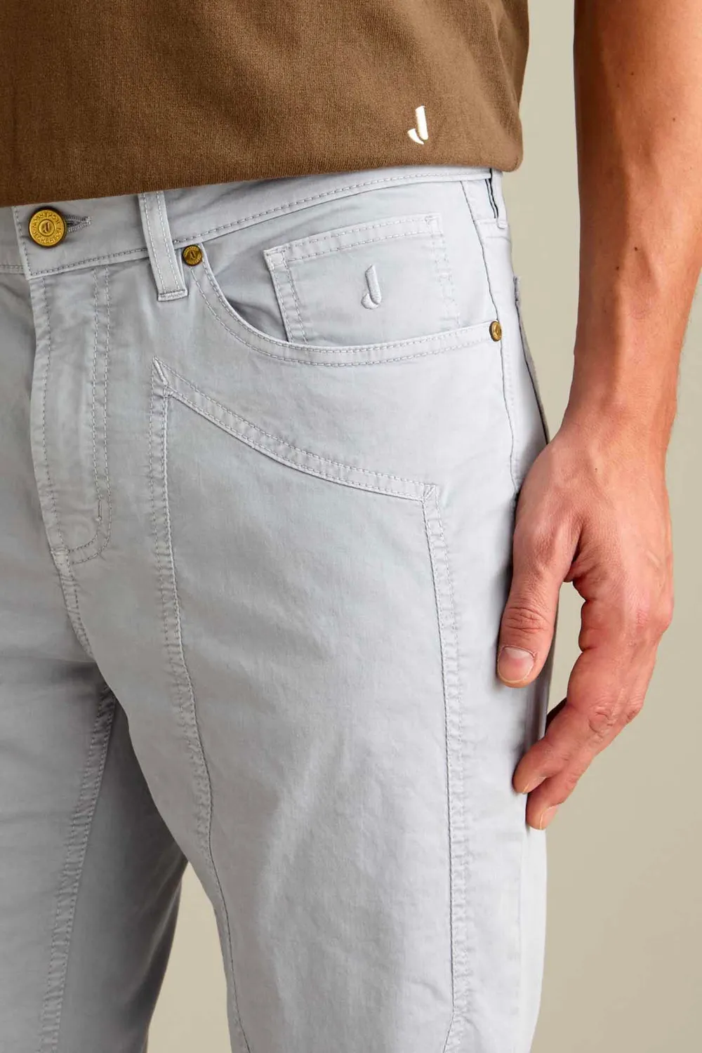 Jeckerson John Slim Fit Hose Zementgrau Raso Comfort