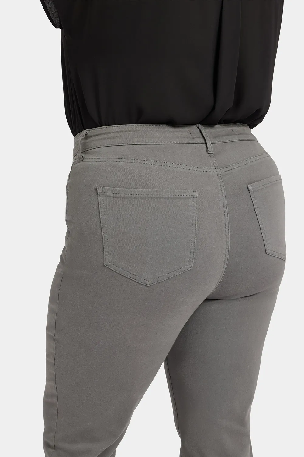 NYDJ Marilyn Straight Jeans Plus Lunar Stone high rise
