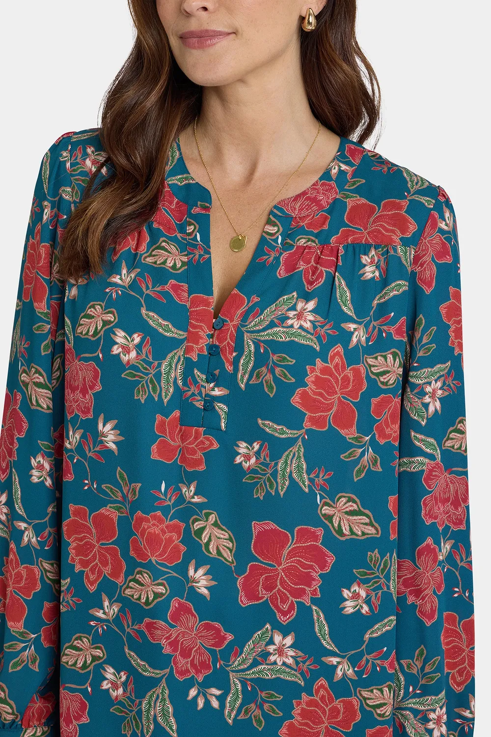 NYDJ Trinity Bluse Rue Mademoiselle Blumenmuster