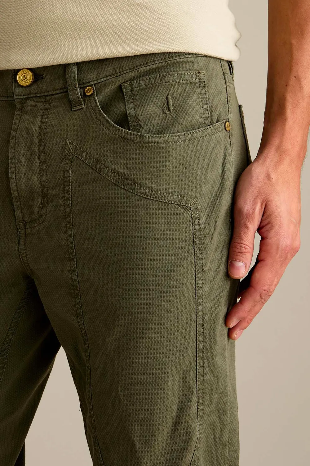Jeckerson John Slim Fit Hose militärgrün Baumwolle