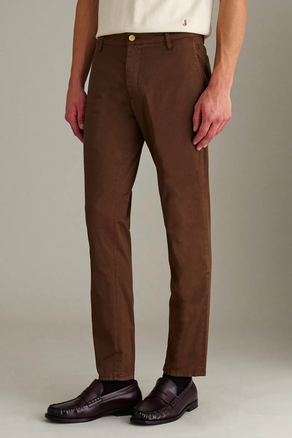 Jeckerson Jack Slim Fit Chino Braun Gabardine