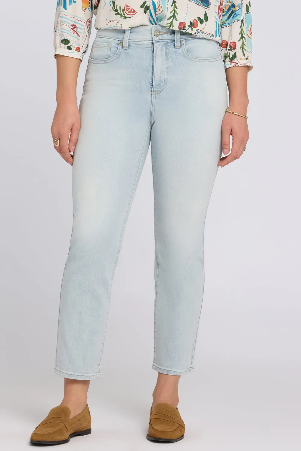 NYDJ Marilyn Straight Ankle Jeans Desert Shoreline High-Rise