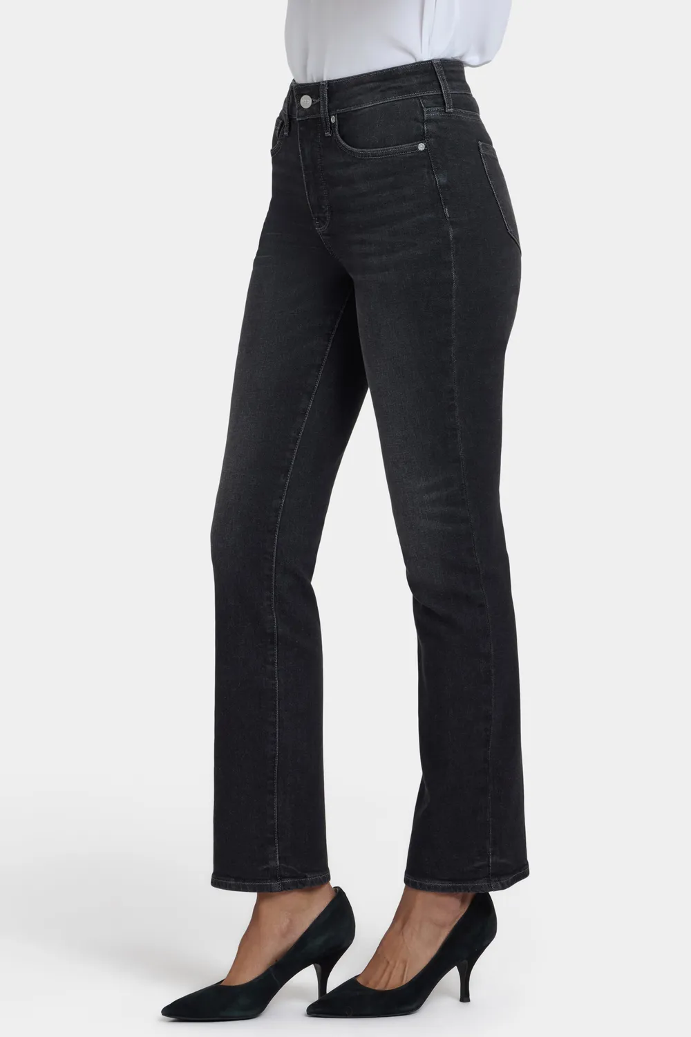 NYDJ Marilyn Straight Jeans Paris Lights Grau