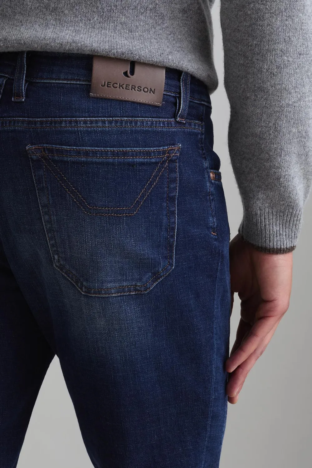 Jeckerson John Toppa Jeans Slim dunkelblau Stretch-Denim
