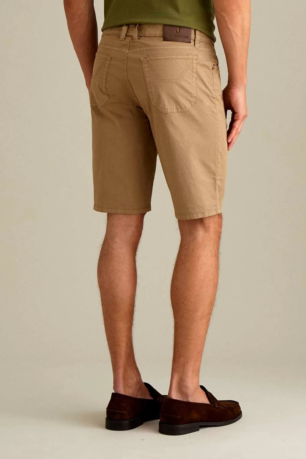 Jeckerson Jo Bermuda Zementbeige Gabardine Slim Fit