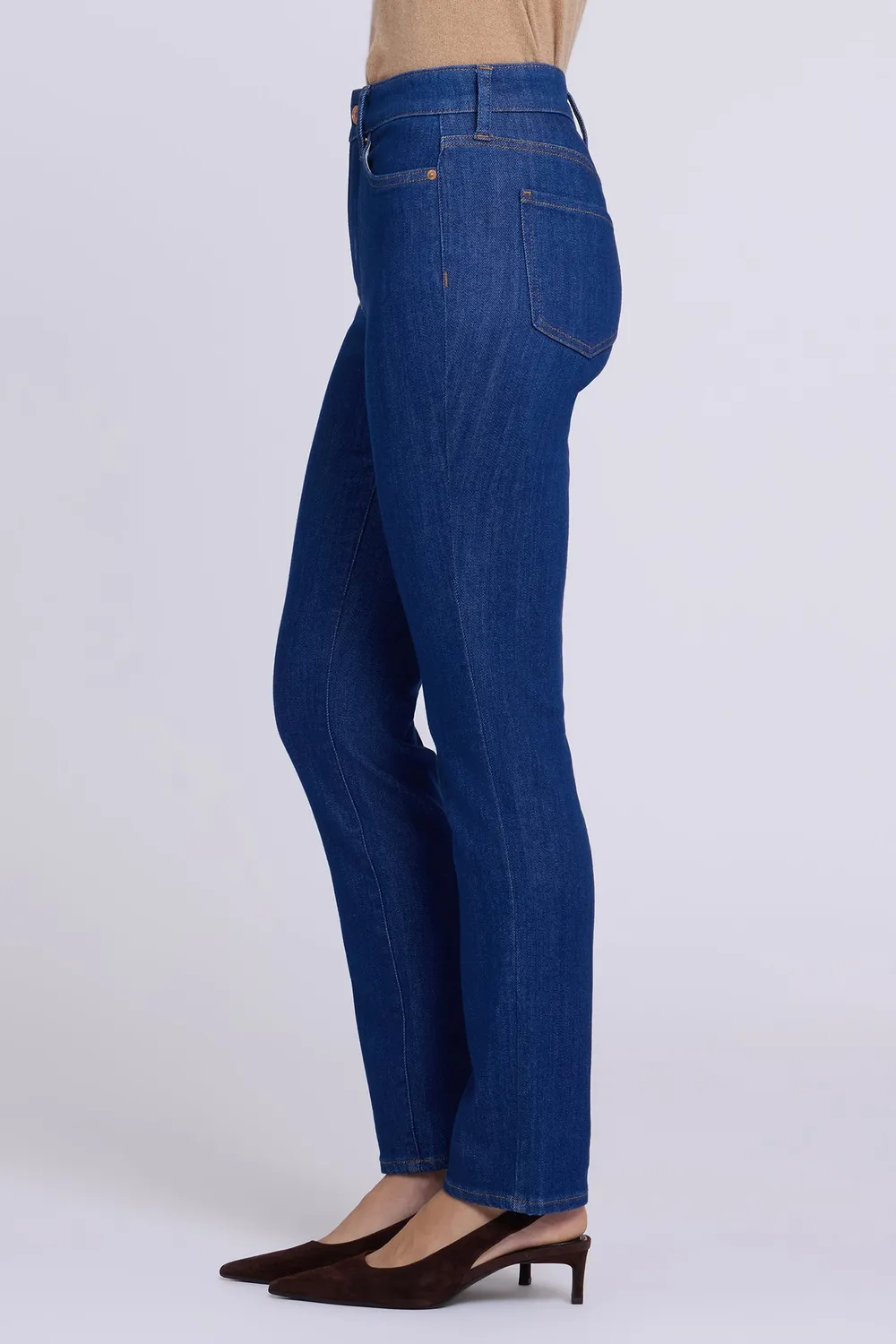 NYDJ Sheri Slim Straight Jeans Blue Rinse High Rise