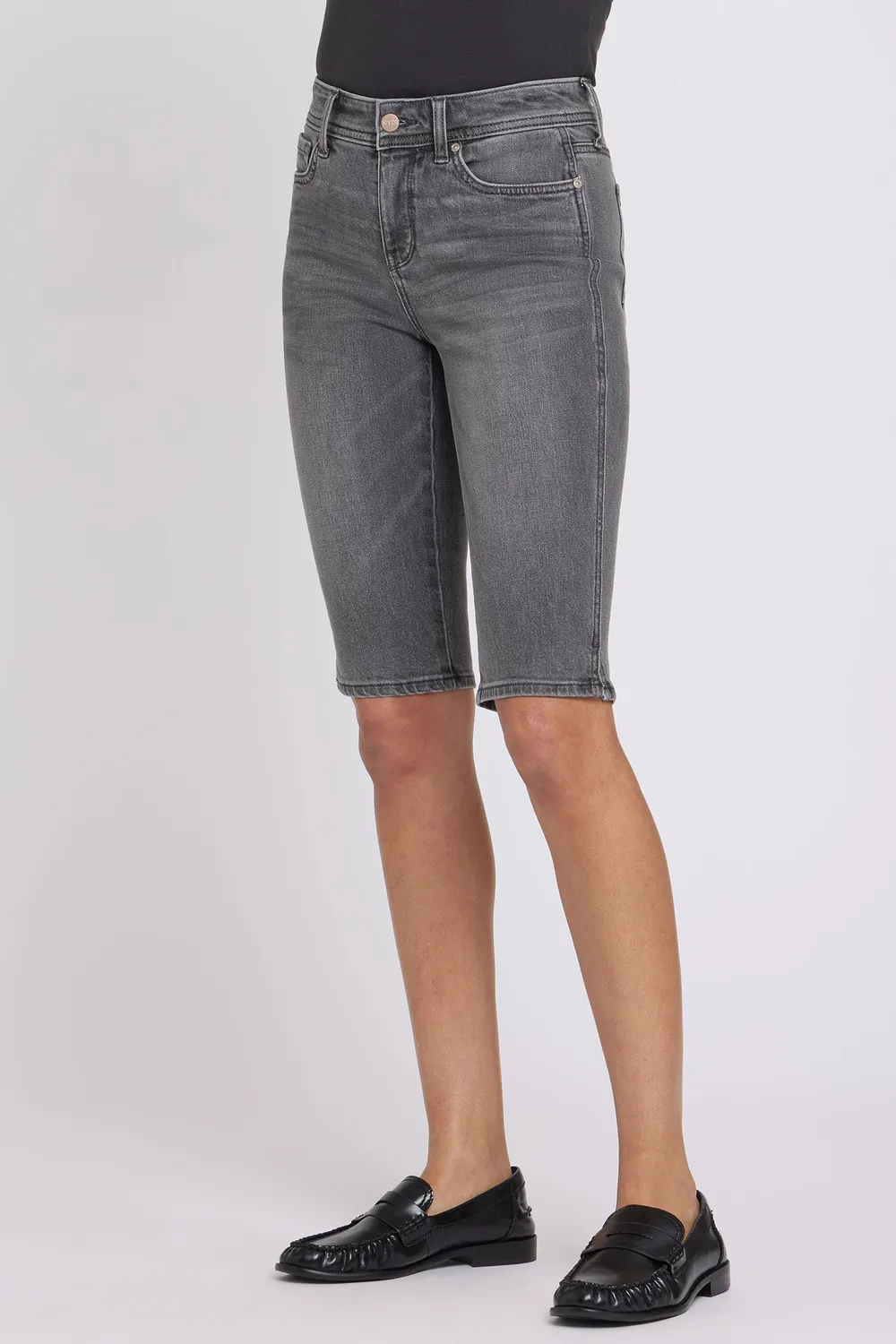 NYDJ Sophie Bike Capri Jeans Dusty Ash grau