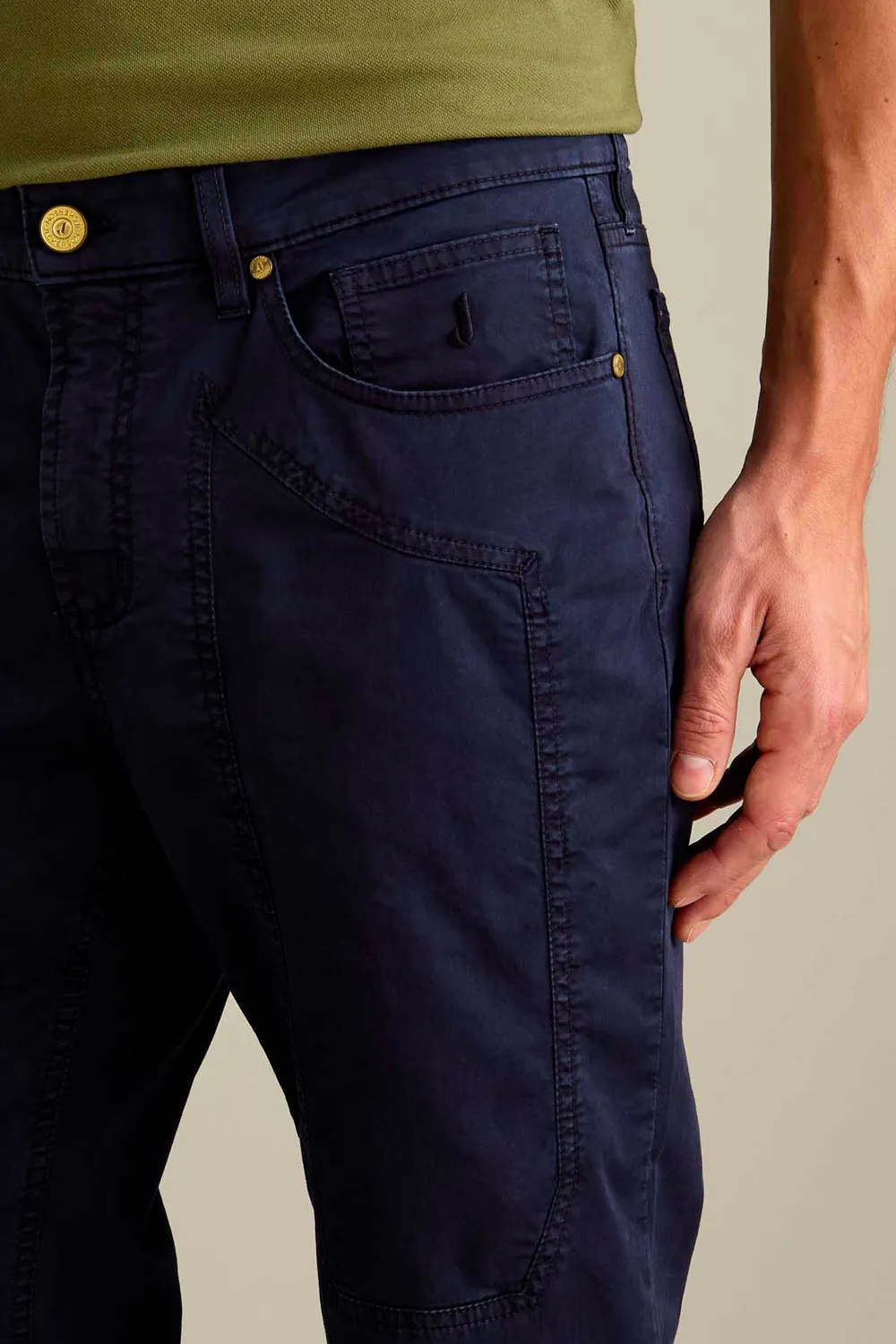 Jeckerson John Slim Fit Hose Dunkelblau Satin