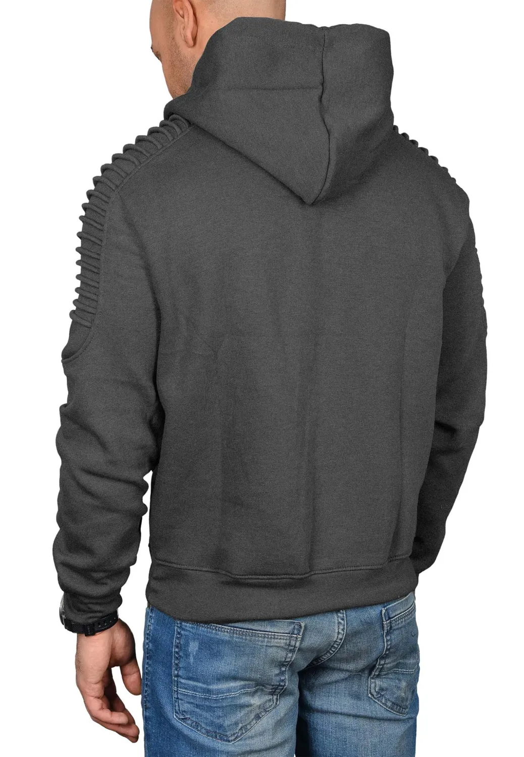 Alessandro Salvarini AS074 Hoodie Herren Biker Baumwolle