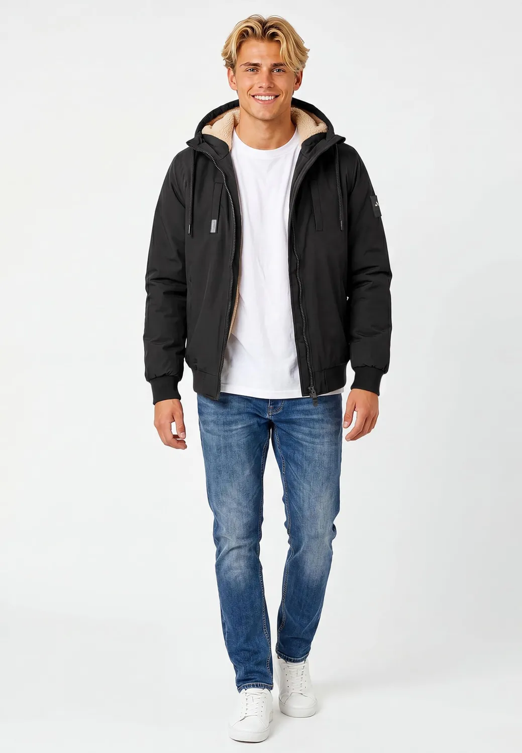 Alessandro Salvarini AS431 Winterjacke Herren Teddyfell