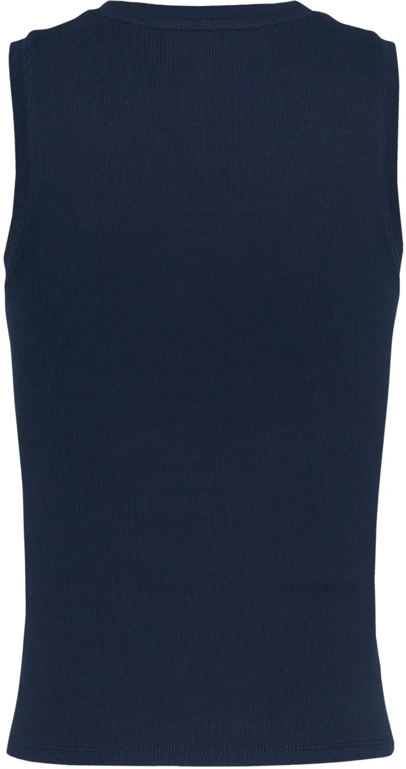 Tommy Jeans Essential Rib Tank Top Slim Damen Schwarz
