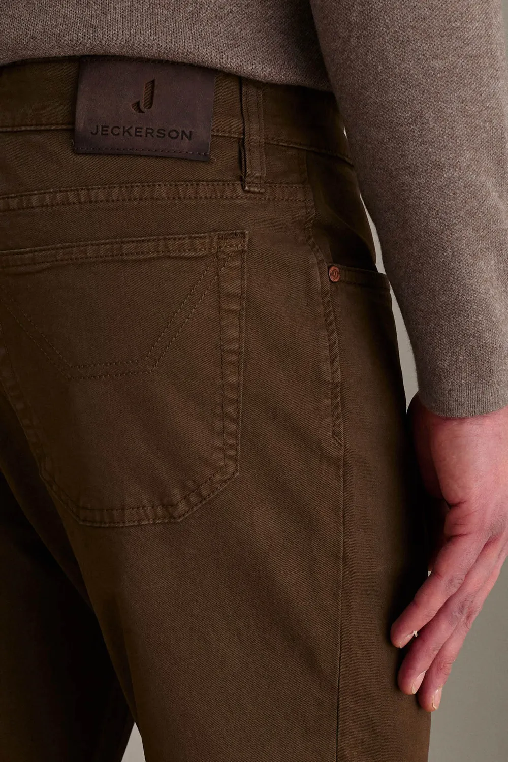 Jeckerson Jordan Herrenhose Slim Fit Braun Gabardine