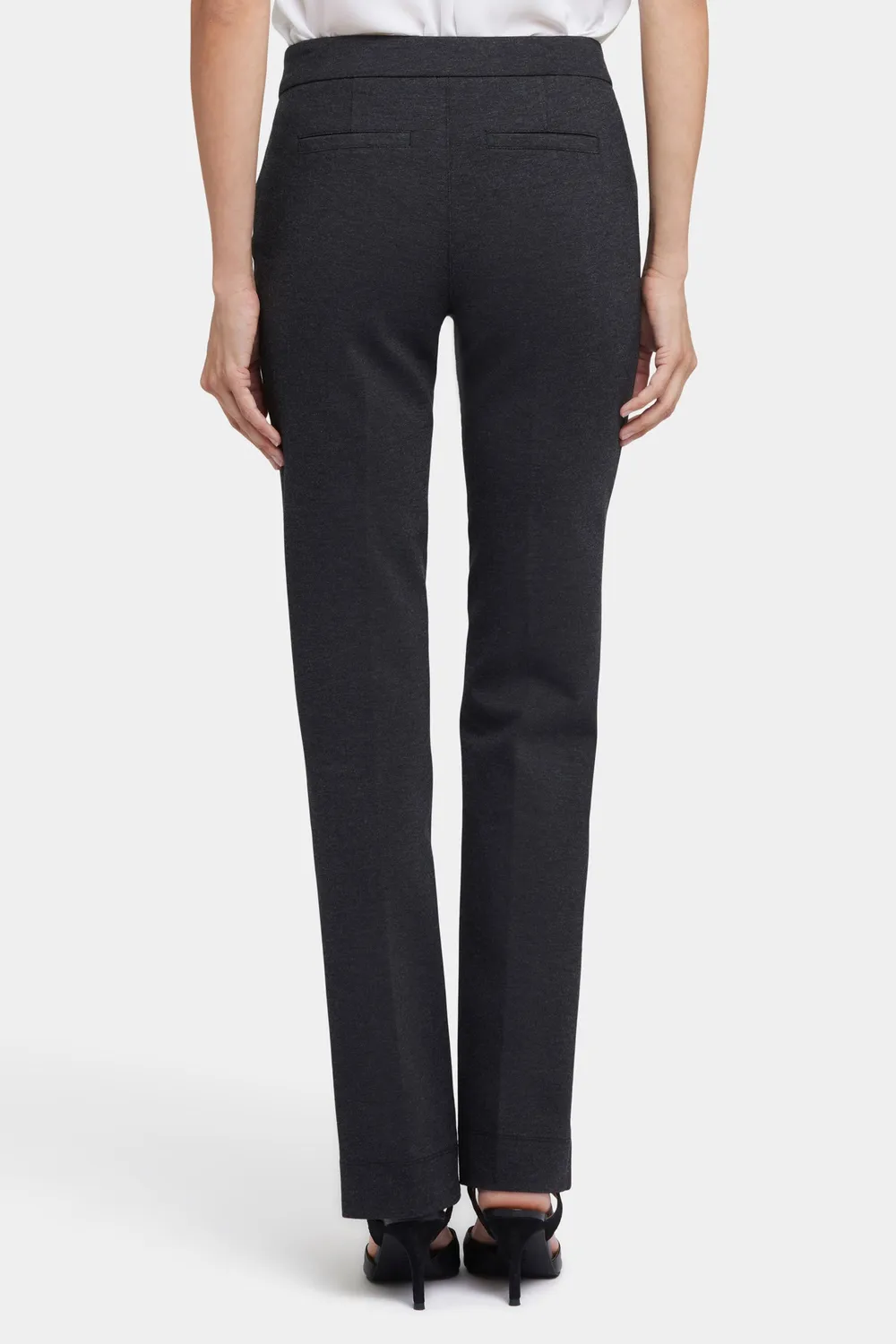 NYDJ Slim Trouser Hose Charcoal Heathered Ponte