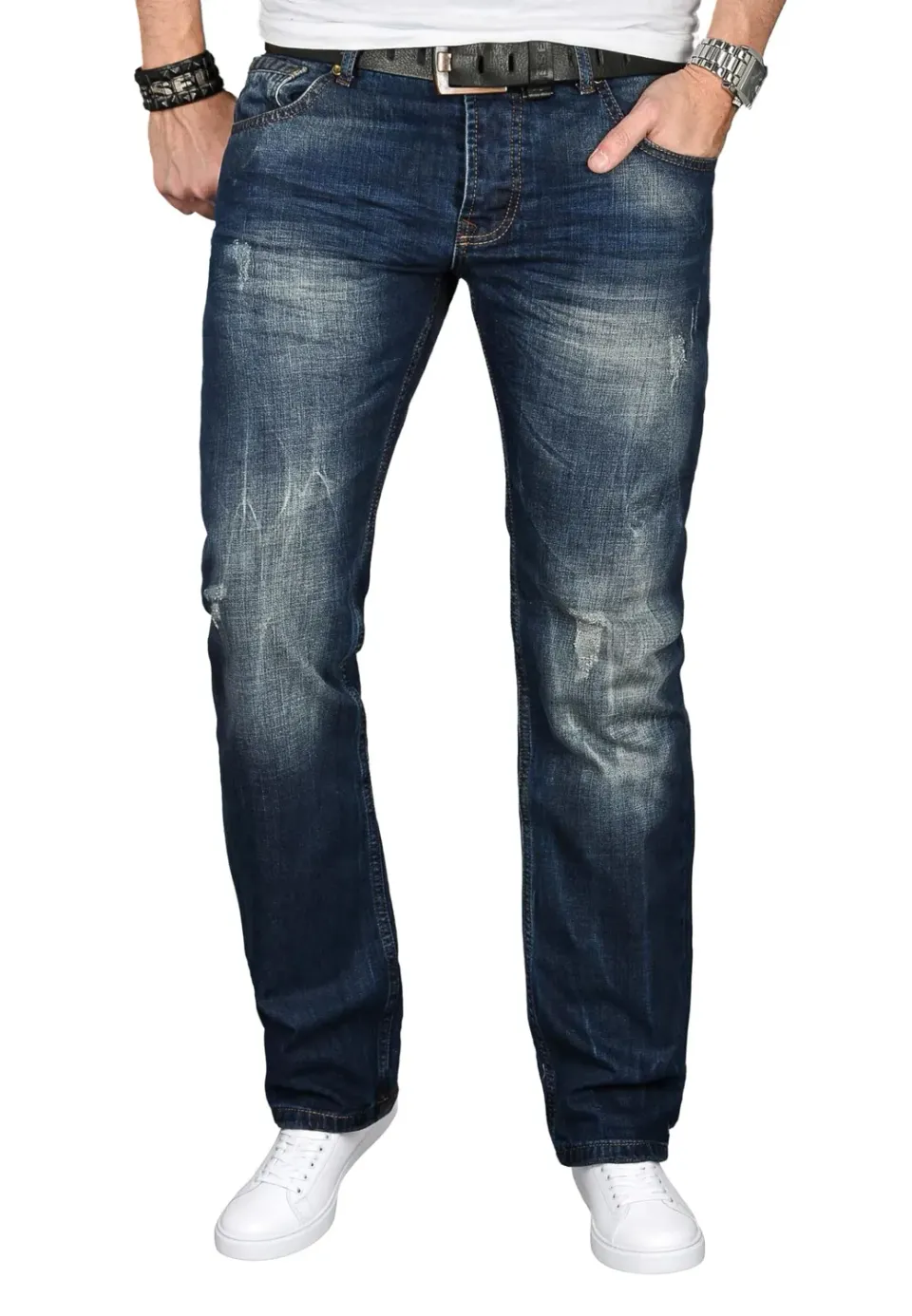 Alessandro Salvarini Comfort Fit Jeans Herren Denim