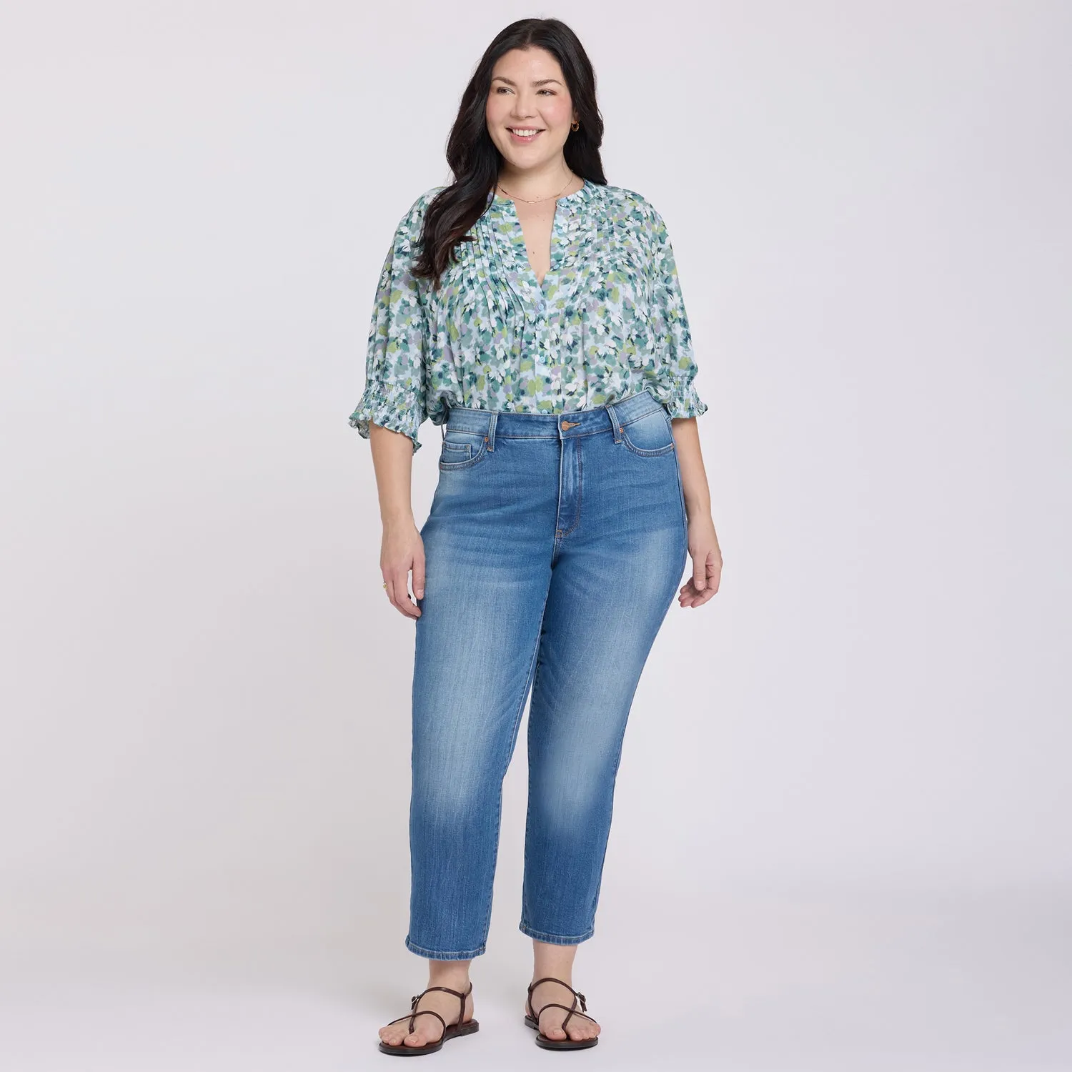 NYDJ Marilyn Straight Ankle Jeans Pacifica Plus