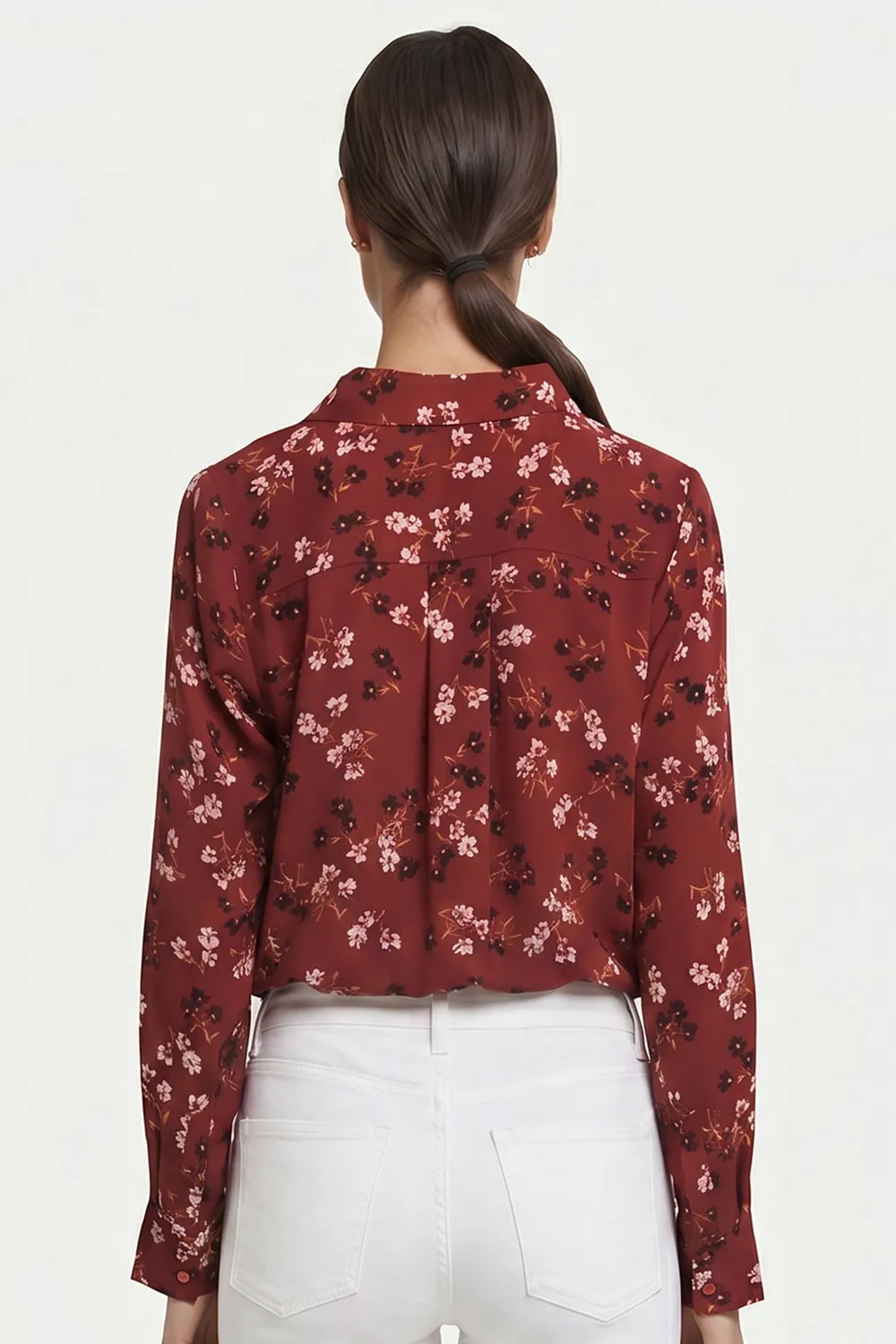 NYDJ Tuxedo Blouse Bluse Bienvenue Langarm Plissee