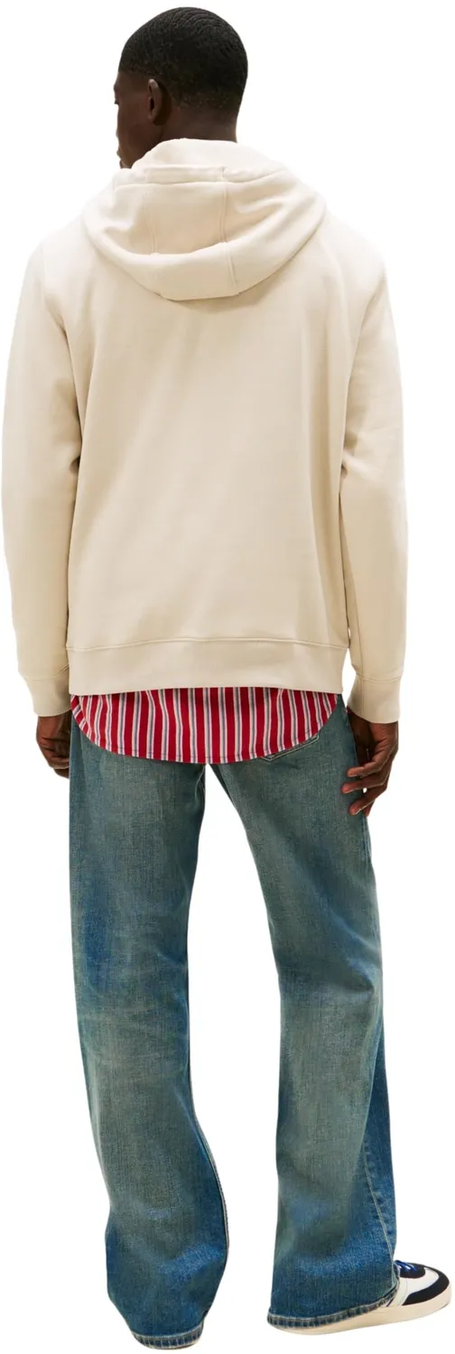 Tommy Jeans TJM Flag Hoodie M Kapuzenpullover beige