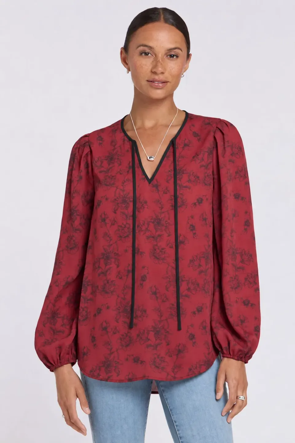 NYDJ Elsie Bluse Flora Botanica Georgette