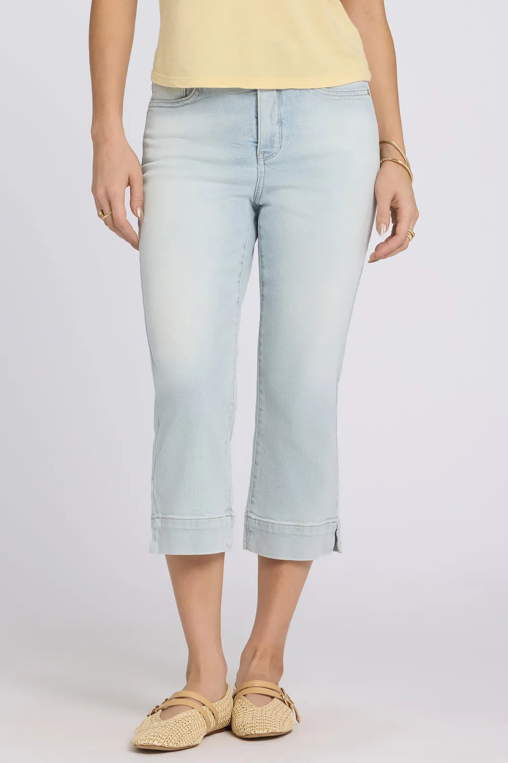 NYDJ Marilyn Straight Crop Jeans Desert Shoreline High-Rise