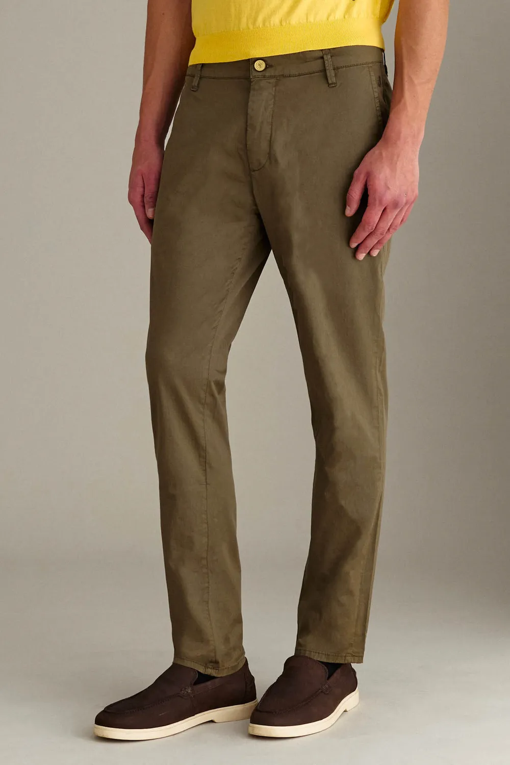 Jeckerson Jack Chino Slim Fit militärgrün Gabardine