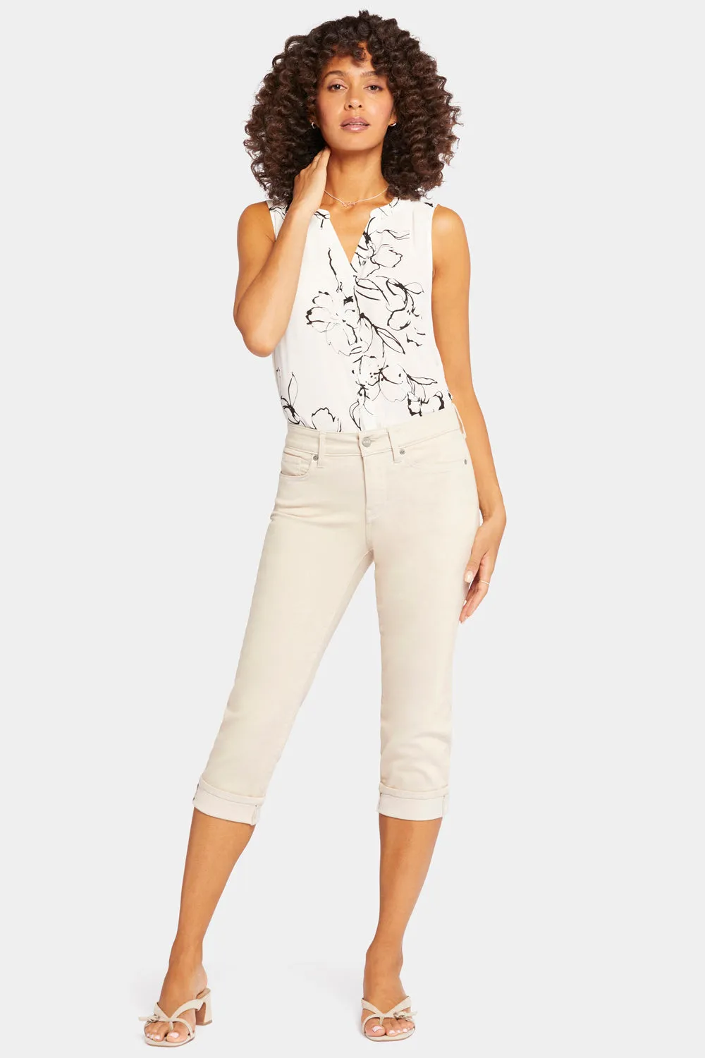 NYDJ Marilyn Straight Petite-Crop-Jeans Feather beige