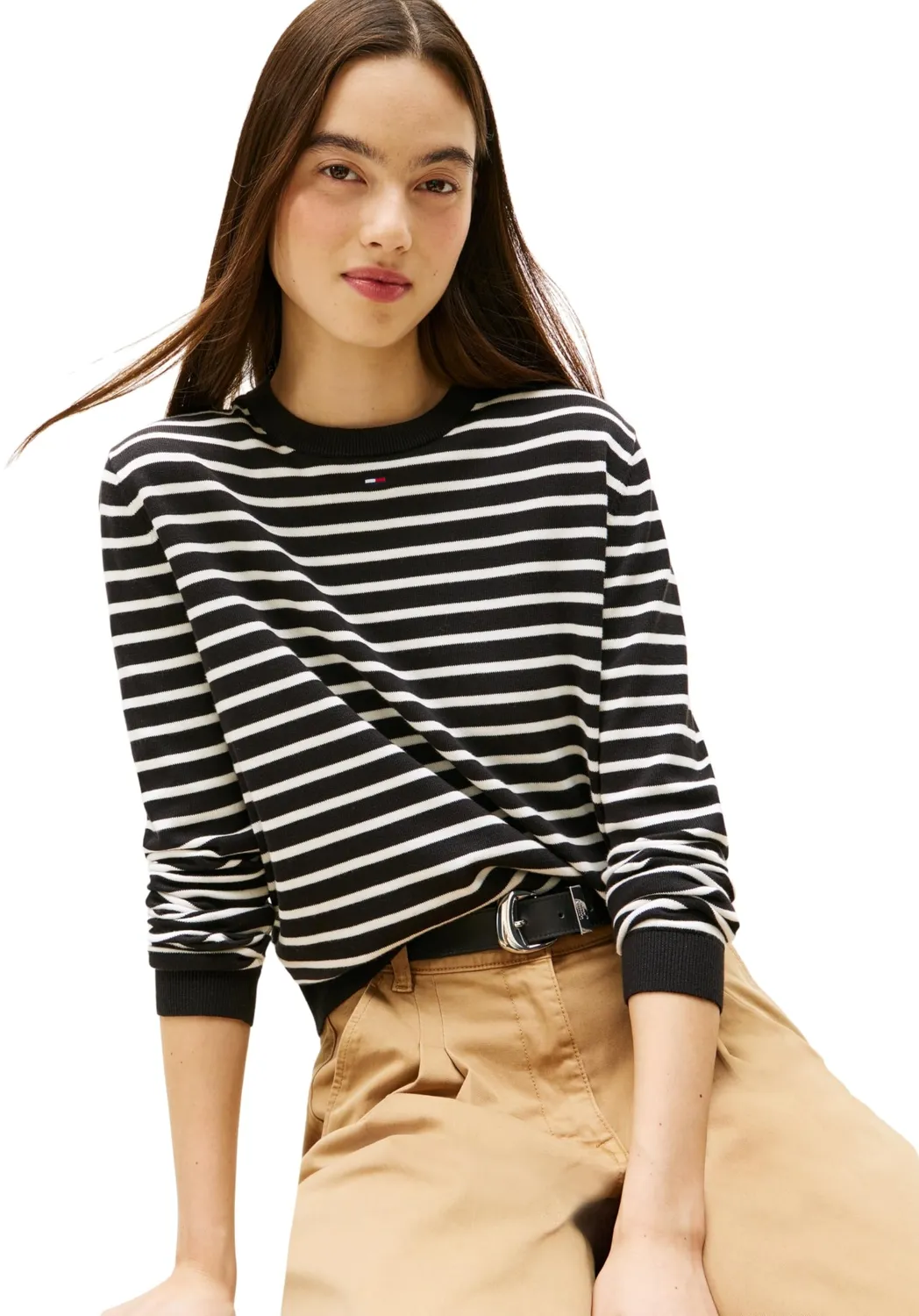 Tommy Jeans Essential Crew Pullover Damen Baumwolle