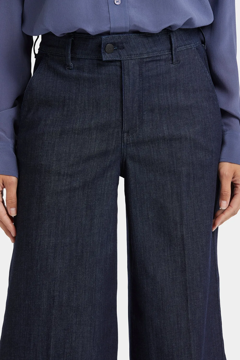 NYDJ Mona Wide Leg Trouser Ankle Jeans Lightweight Rinse