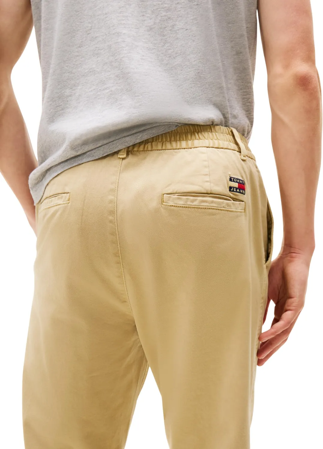 Tommy Jeans Isaac Twill Stoffhose Herren beige L Wide Leg