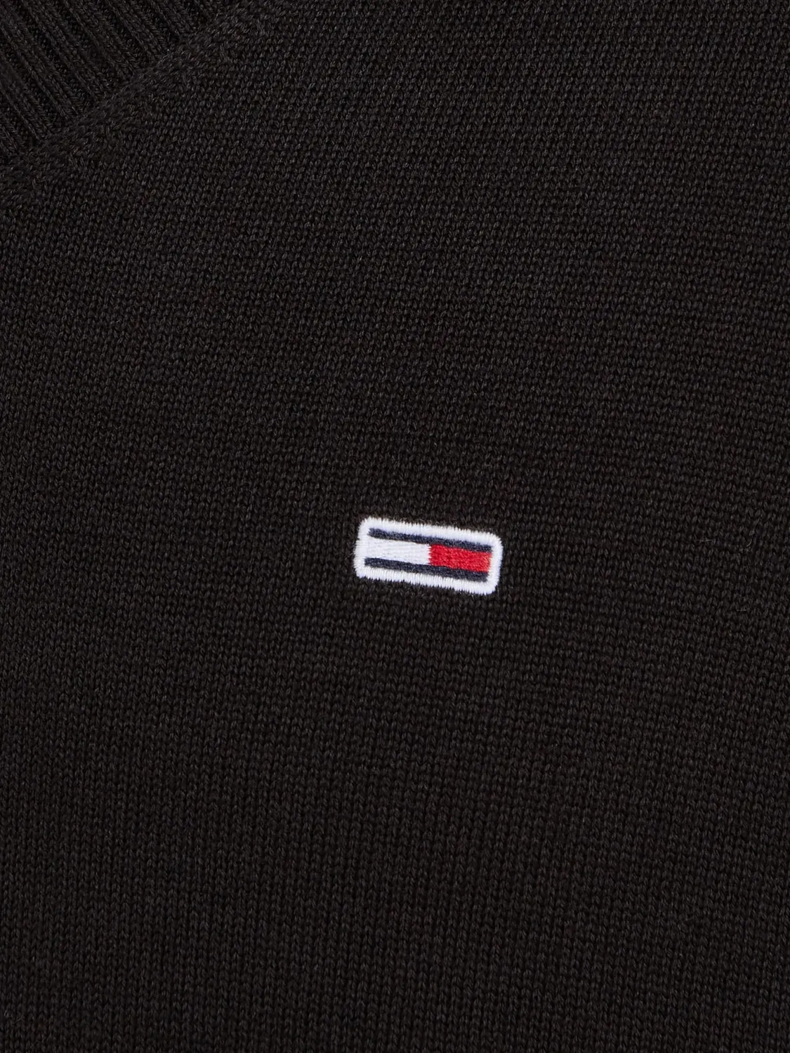 Tommy Jeans V-Ausschnitt Pullover Herren Schwarz