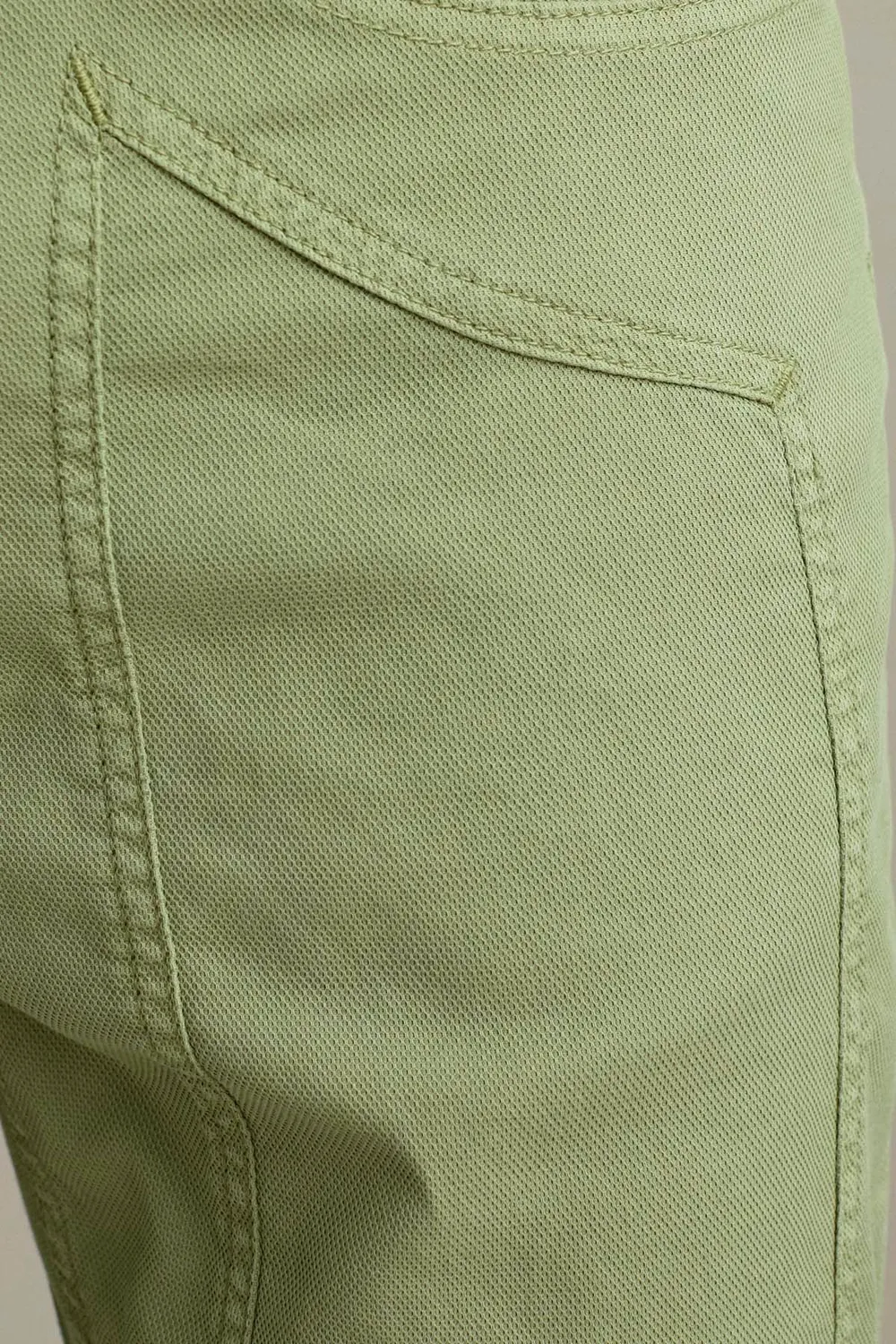 Jeckerson John Slim Fit Hose Salbeigrün Microstruktur