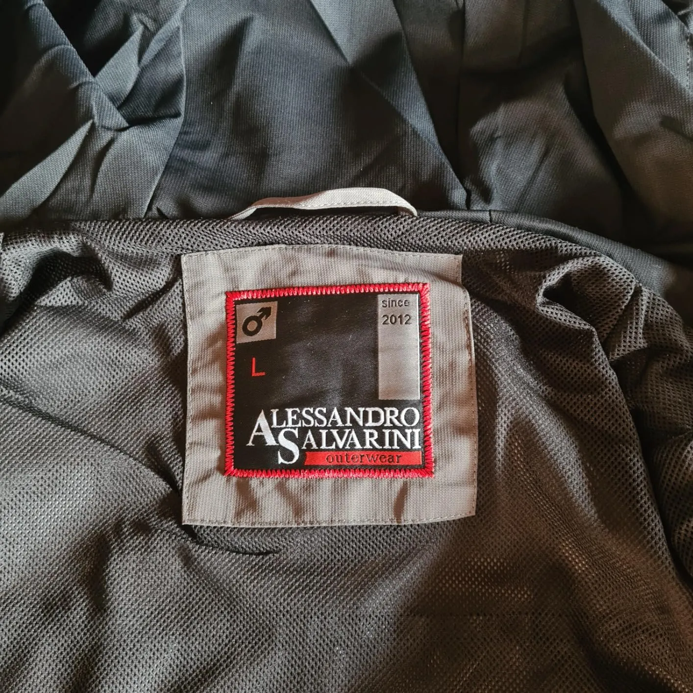 Alessandro Salvarini AS322 Regenjacke Dunkelgrau-Schwarz