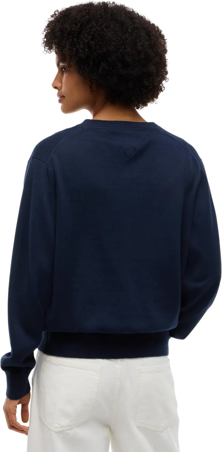 Tommy Jeans Essential DW0DW23362 V-Pullover Weiß XL Strick