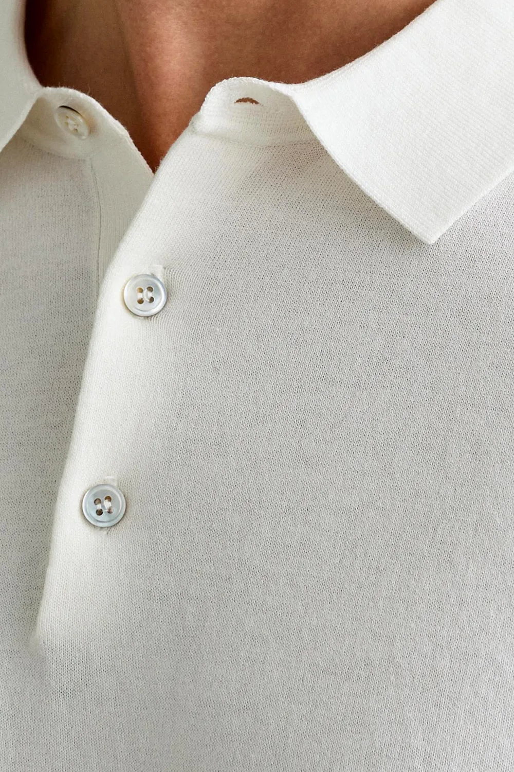 Jeckerson Polo Poloshirt Weiß Crepe-Baumwolle