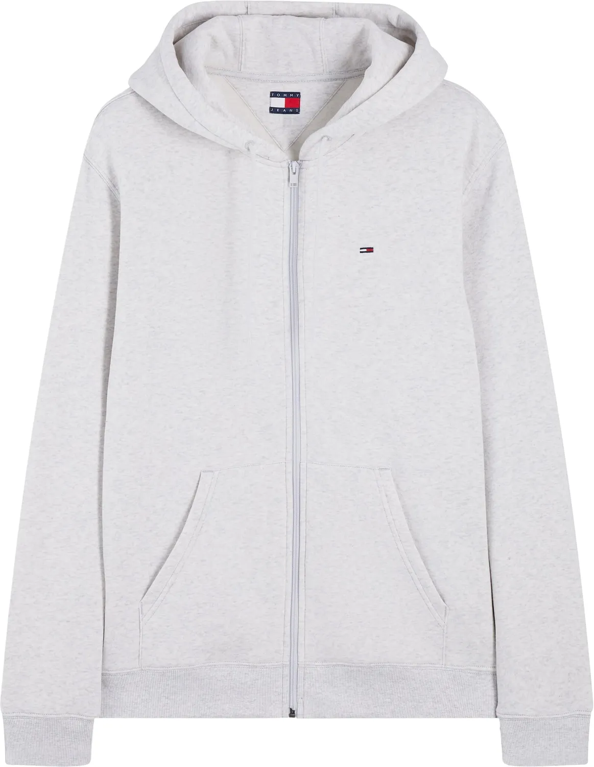 Tommy Jeans TJM DM0DM20743 Zip-Hoodie Grau M Fleece