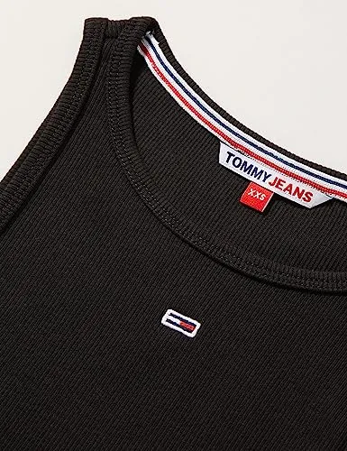 Tommy Jeans TJW Essential Rib Tank Top Schwarz