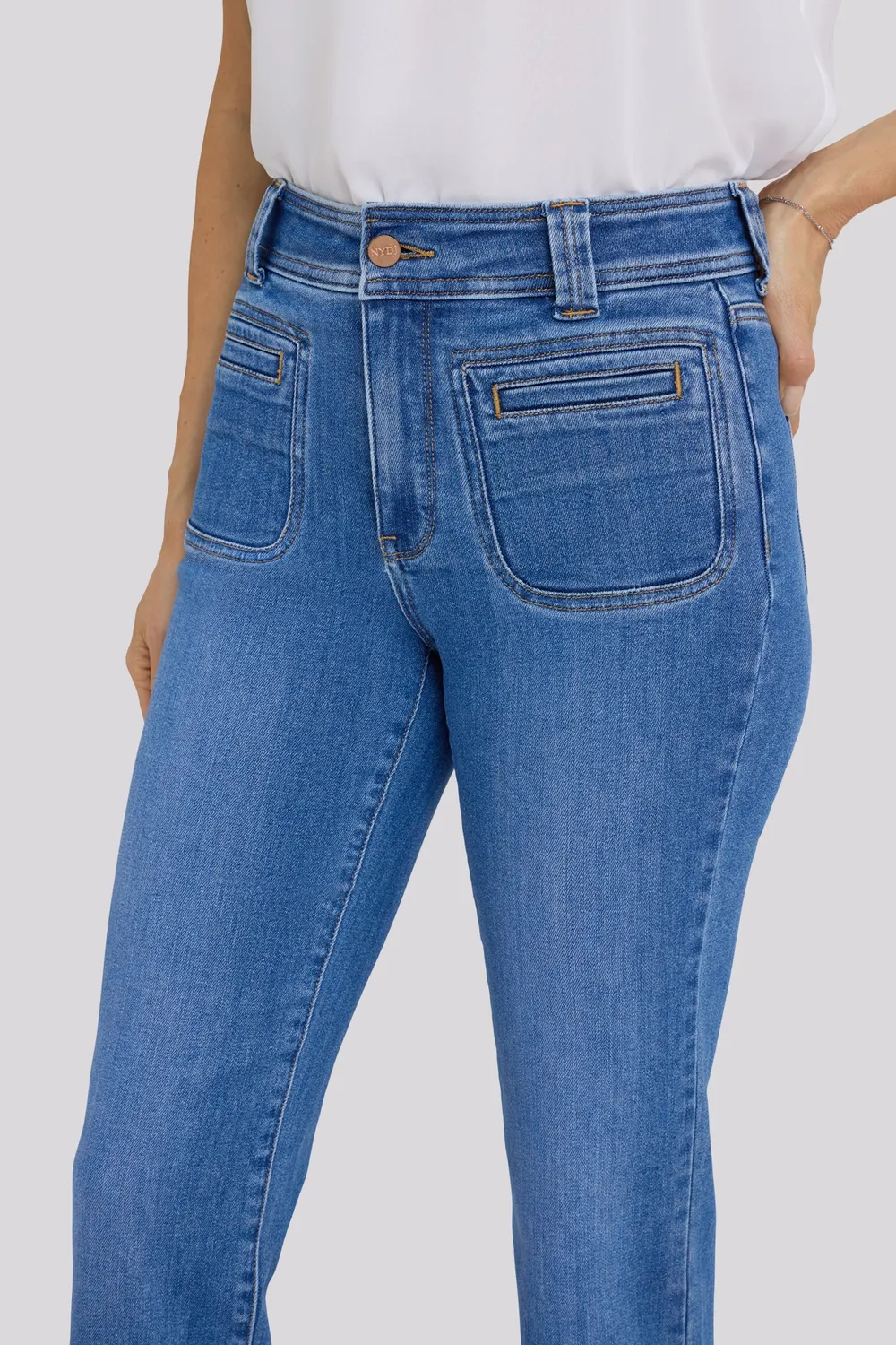 NYDJ Marilyn Straight Jeans Blue Paradise Denim