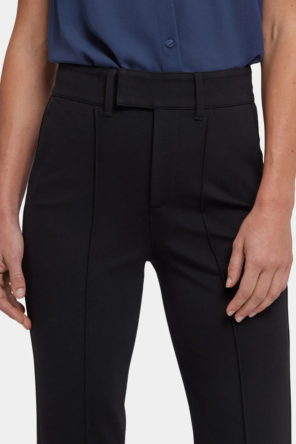 NYDJ High Rise Bootcut Stoffhose Schwarz
