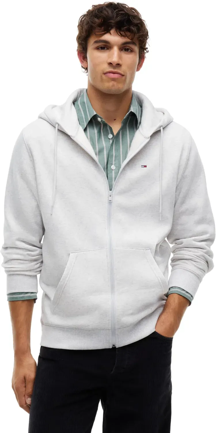 Tommy Jeans TJM DM0DM20743 Zip-Hoodie Grau M Fleece