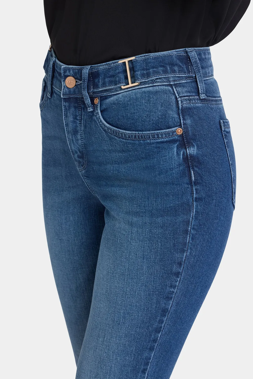 NYDJ Sheri Slim Jeans Petite Cool Marine blau
