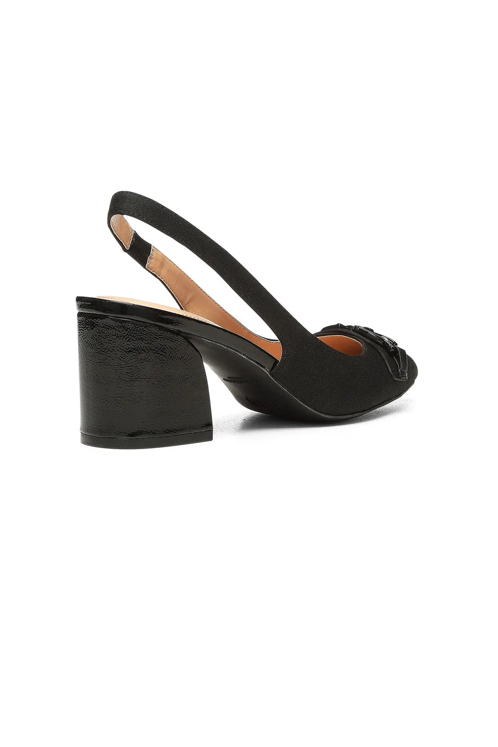 NYDJ Sanya Slingback Heels Schwarz Denim
