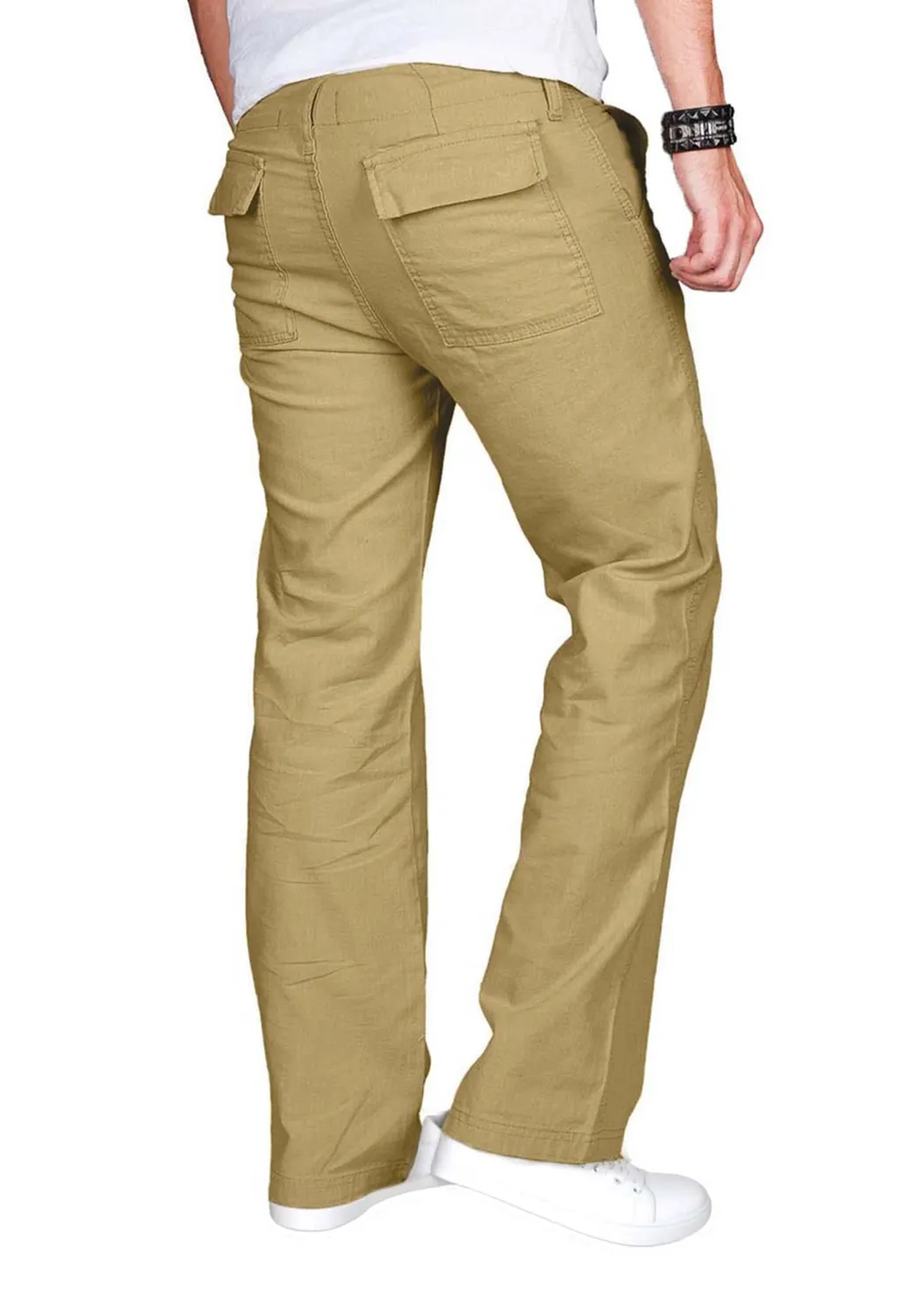 Alessandro Salvarini AS-034 Stoffhose Leinenoptik leicht