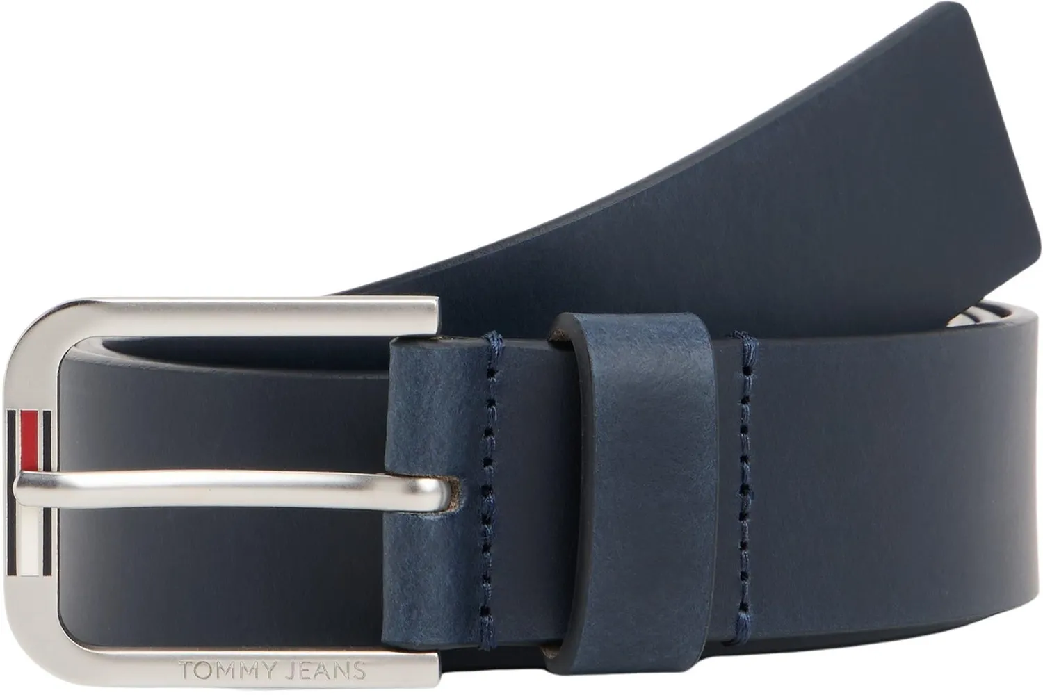 Tommy Jeans Austin Gürtel Herren Leder 105 Schwarz