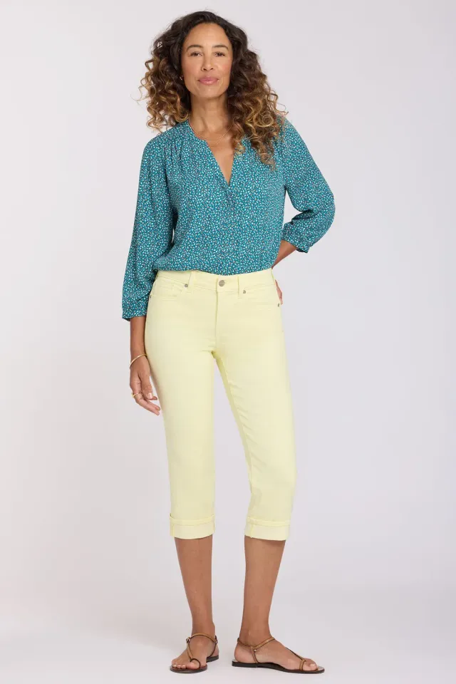 NYDJ Marilyn Straight Crop Jeans Chardonnay cropped