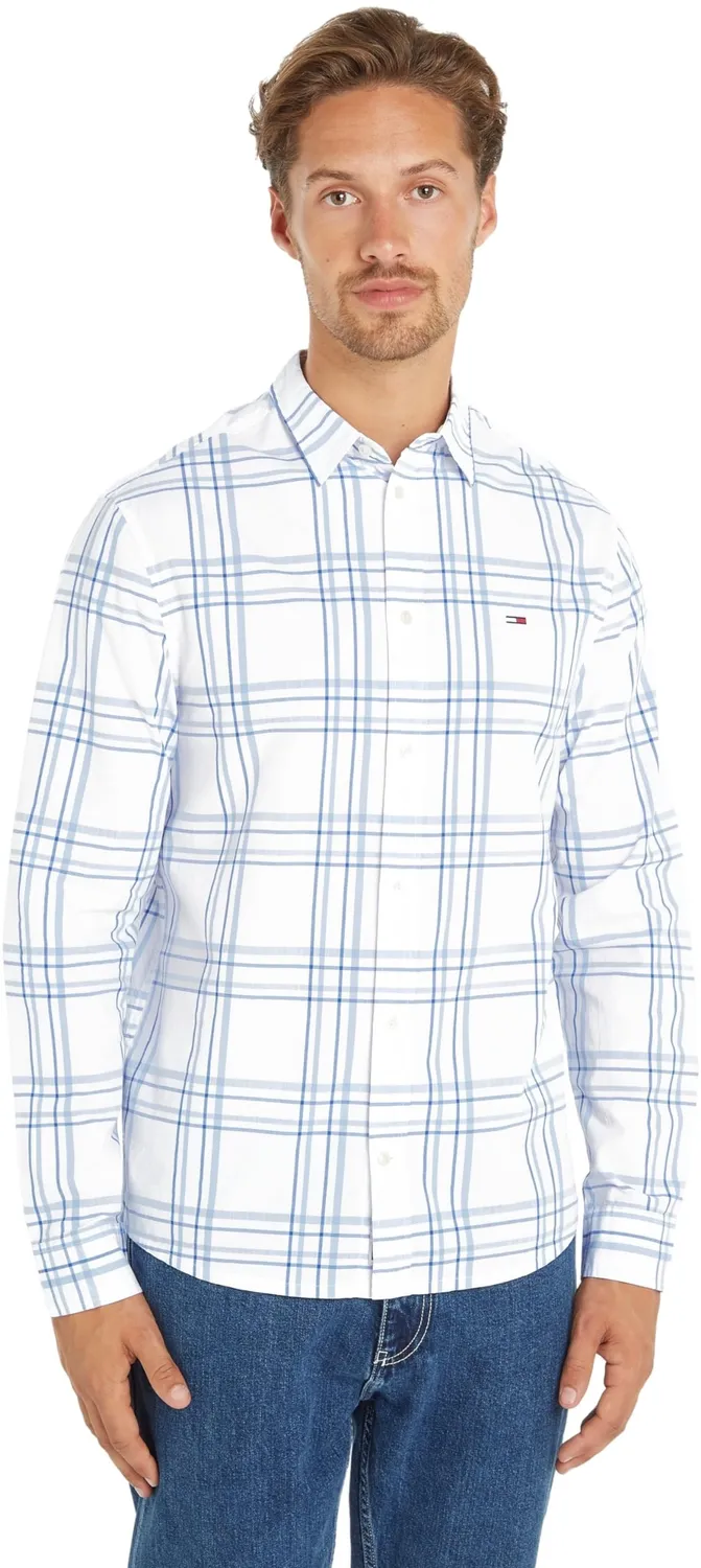 Tommy Jeans Herren Freizeithemd S White Check Karo