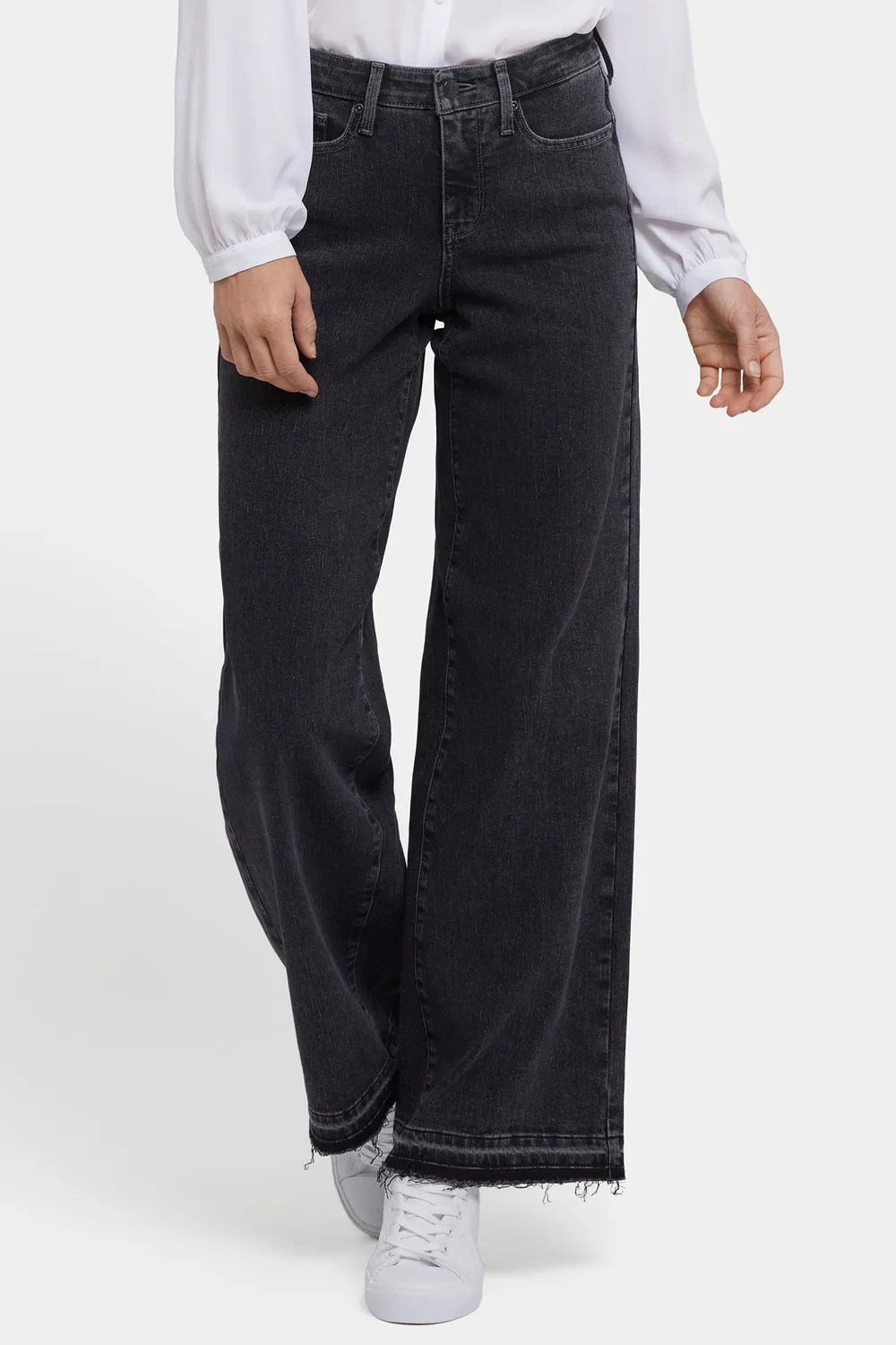 NYDJ Teresa Wide Leg Jeans Slate Stone Grau